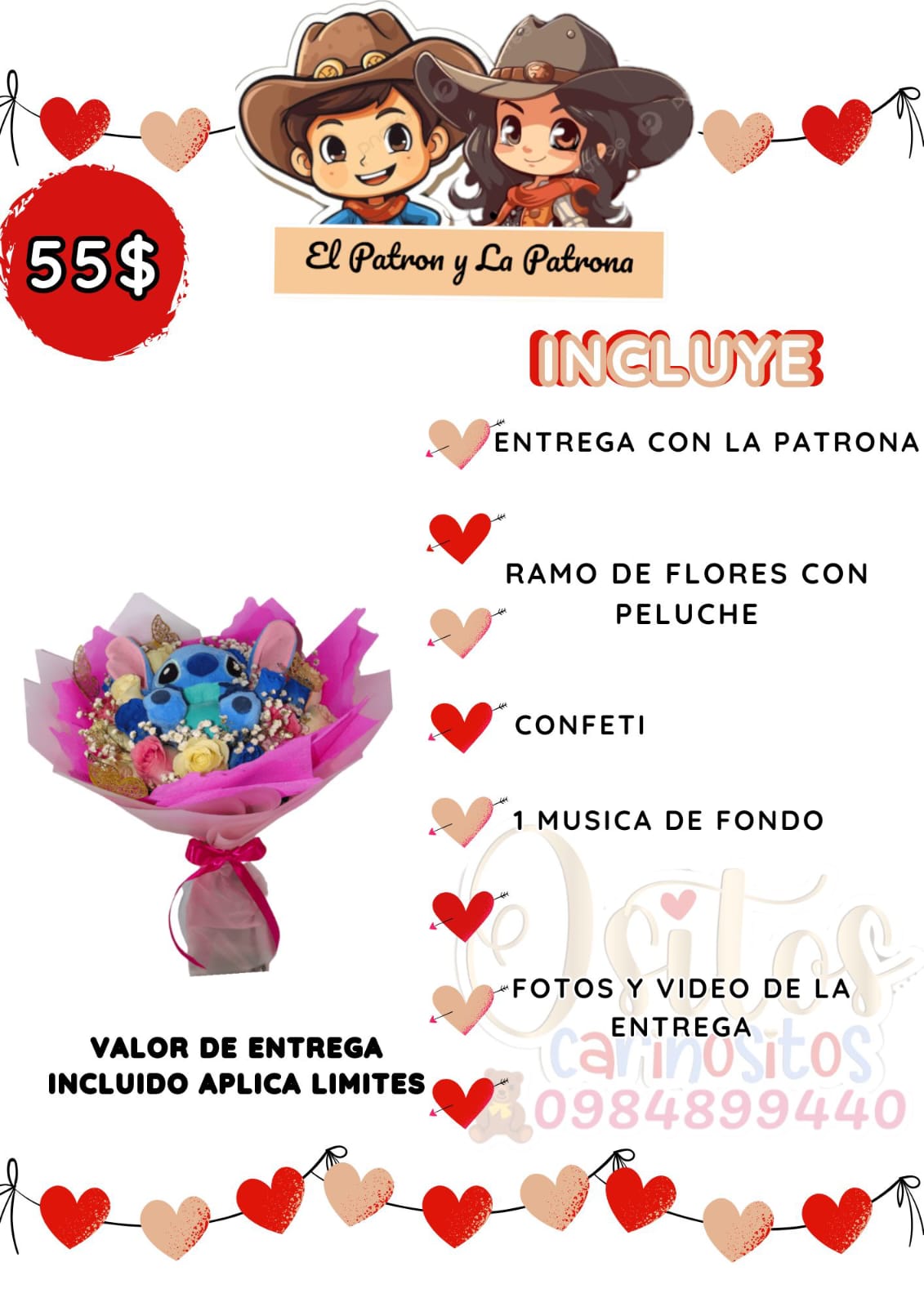 Ramo flores con peluche