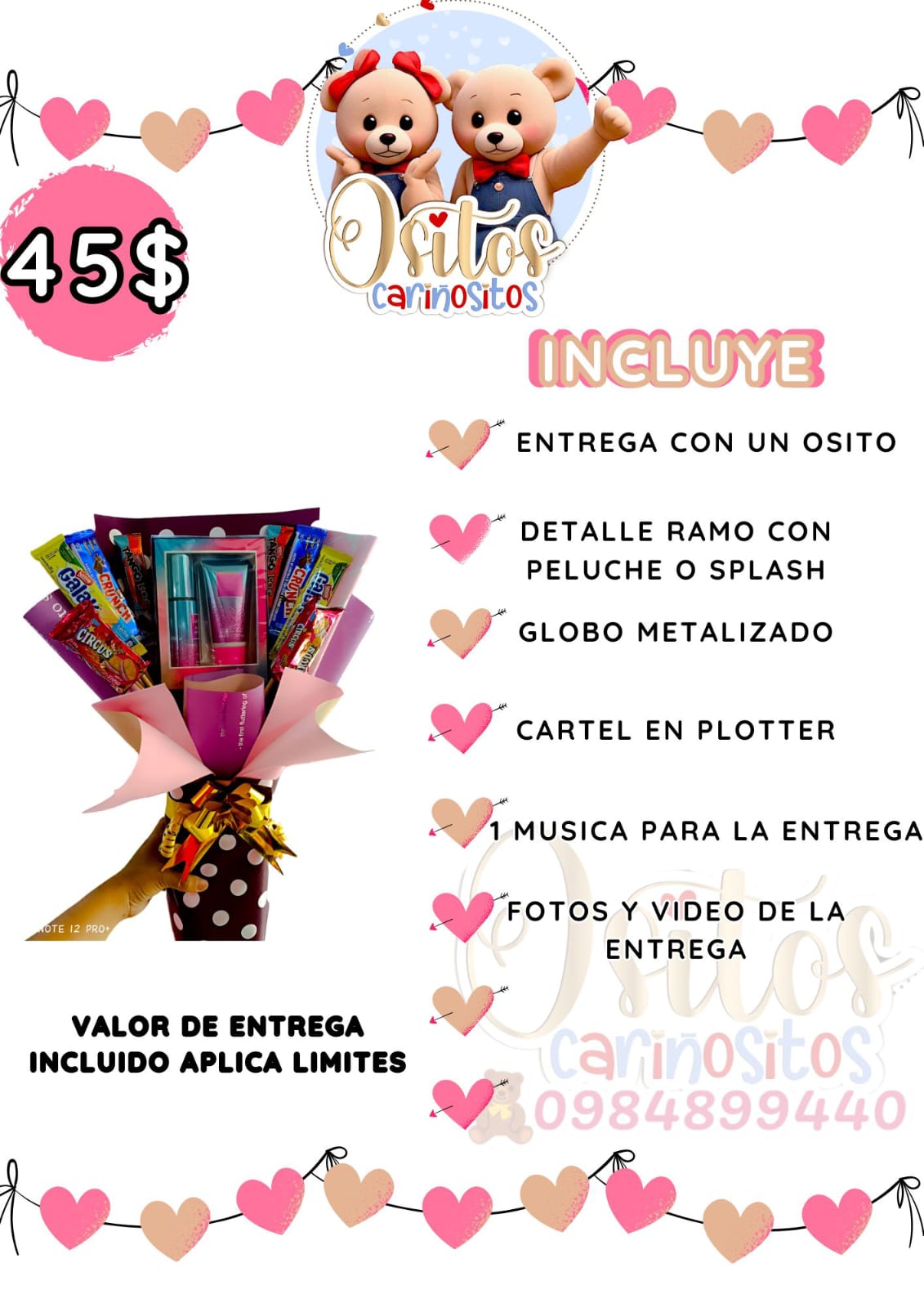Ramo con peluche o splash